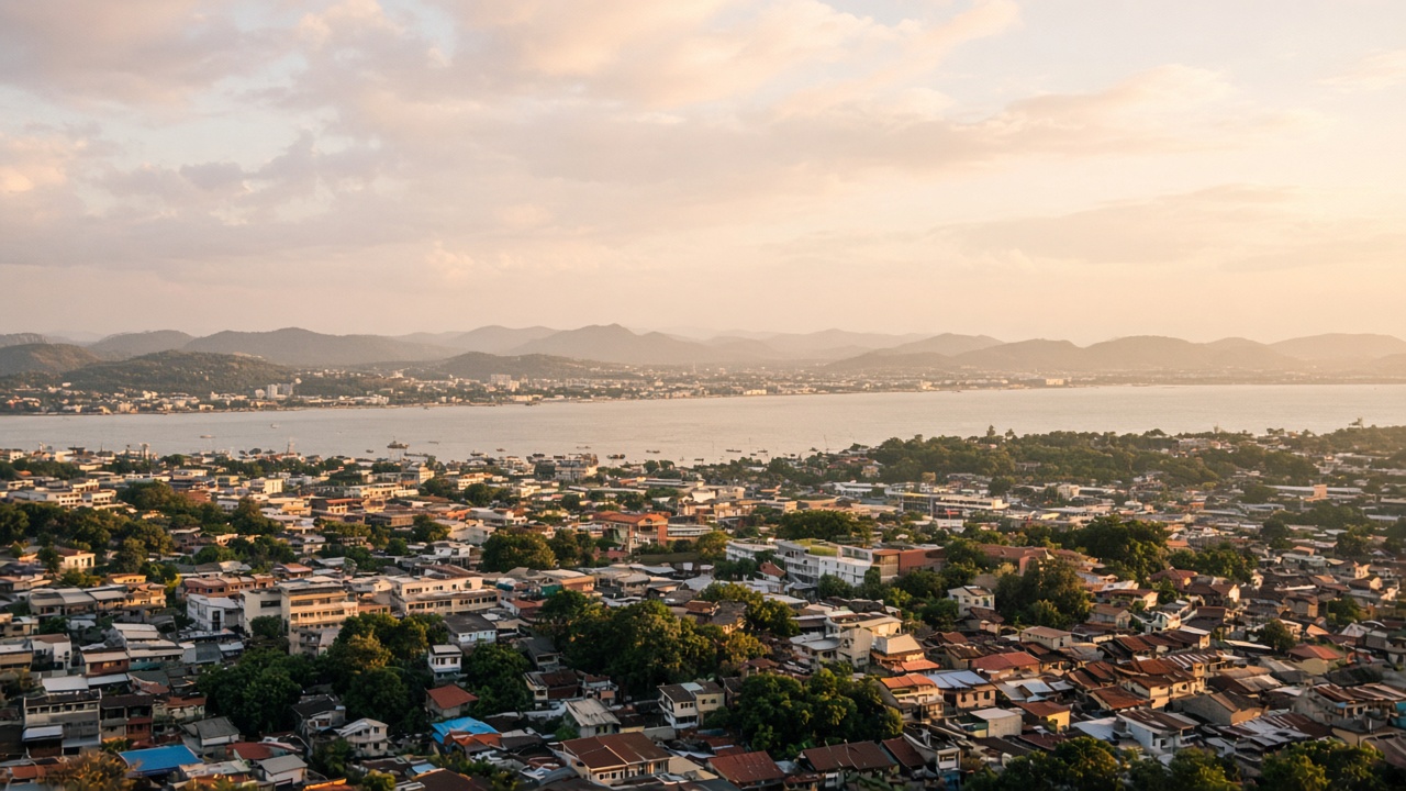 George Town and the strait seen from Penang Hill.